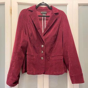 Lane Bryant Womens Velour Blazer in a beautiful burgundy.